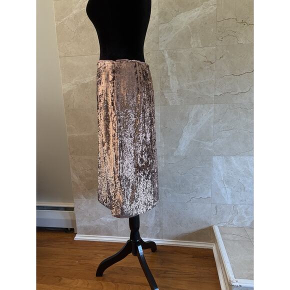 J. Crew Factory Metallic Midi Skirt in Bronze - Picture 9 of 13